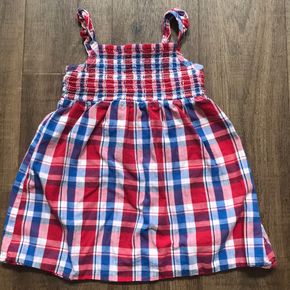 4th of July girls plaid dress
